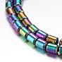 Electroplate Magnetic Synthetic Hematite Bead Strands, Grade A, Drum