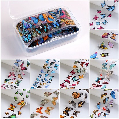 10 Style Transfer Foil Nail Art Stickers, Nail Decals, DIY Nail Tips Decoration for Women
