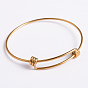 Adjustable Stainless Steel Expandable Bangle Making, 55~57x63~65mm, 2~11mm