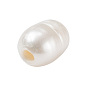 Perlas de agua dulce cultivadas naturales de grado b, agradable para el día de la toma del pendiente de la madre, oval, color natural, blanco, 8~9x8~12 mm, agujero: 2.5 mm