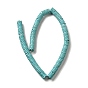 Synthetic Turquoise Dyed Beads Strands, Wavy Shape