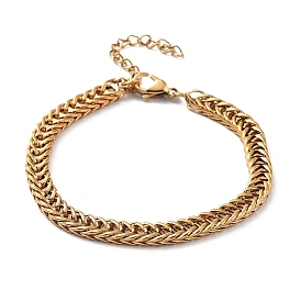 Ion Plating(IP) 304 Stainless Steel Cuban Link Chains Bracelets