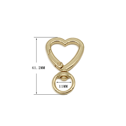 Zinc Alloy Swivel Lobster Clasps, Swivel Snap Hook, Heart