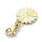 Alloy Enamel Pendant Decorations, with Stainless Steel Lobster Claw Clasps, Flower