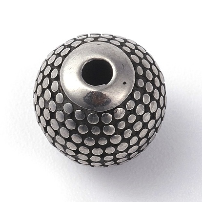 316 Surgical Stainless Steel Beads, Round