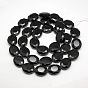 Crystal Glass Oval Beads Strands, Faceted, 20x16x8mm, Hole: 1mm, about 35pcs/strand, 27.5 inch