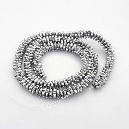 Electroplate Non-magnetic Synthetic Hematite Beads Strands, Butterfly, 6x6x2mm, Hole: 1mm, about 181pcs/strand, 15.7 inch