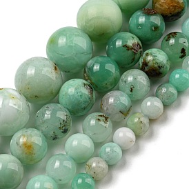 Natural Chrysoprase Beads Strands, Round