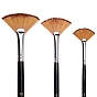 Paint Wood Fan Brushes, Nylon Brushes with Wooden Handle, for Painting the Walls