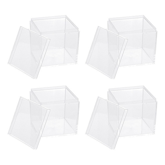 Olycraft Plastic Box, Transparent, Square