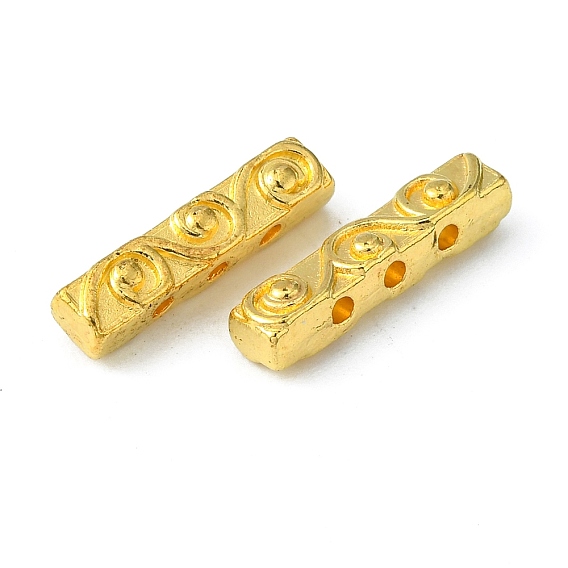 Séparateurs perles en alliage de style tibétain , sans plomb et sans cadmium, cuboïde, longueur d'environ 18 mm ,  largeur de 4 mm, épaisseur de 5mm, Trou: 1.5mm