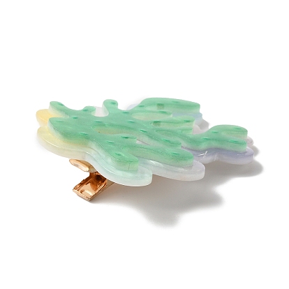 Pinzas para el cabello de cocodrilo acrílico con tema del océano, accesorios para el cabello para niñas mujeres