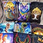 Printed Velvet Tarot Card Storage Drawstring Pouches, Rectangle, for Witchcraft Articles Storage