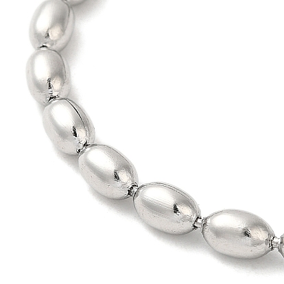 304 Stainless Steel Oval Ball Chain Bracelets for Women