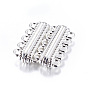 Alloy Magnetic Clasps with Loops, with 10 Holes, Rectangle, 33x17x7.5mm, Hole: 2.5mm