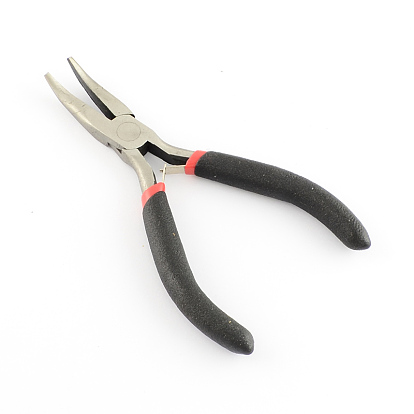 45# Carbon Steel DIY Jewelry Tool Sets: Round Nose Pliers, Wire Cutter Pliers, End Cutting Pliers, Side Cutting Plier and Bent Nose Plier, 285x185x13mm, 5pcs/set