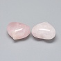 Natural Rose Quartz Heart Palm Stone, Pocket Stone for Energy Balancing Meditation