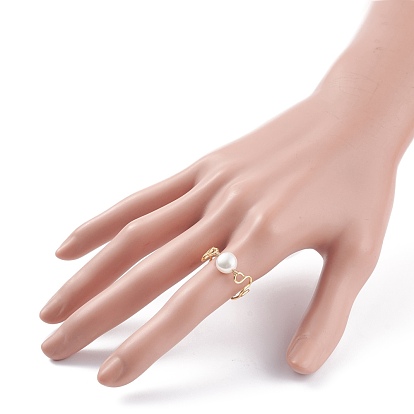 Женские кольца из натурального культивированного пресноводного жемчуга, медное волнистое кольцо