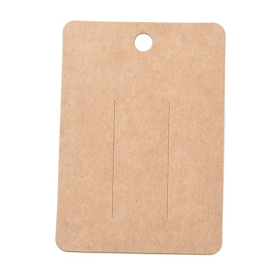 Пустые карточки для показа заколок для волос из крафт-бумаги, прямоугольные