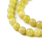 Perles jades naturels de citron  , ronde
