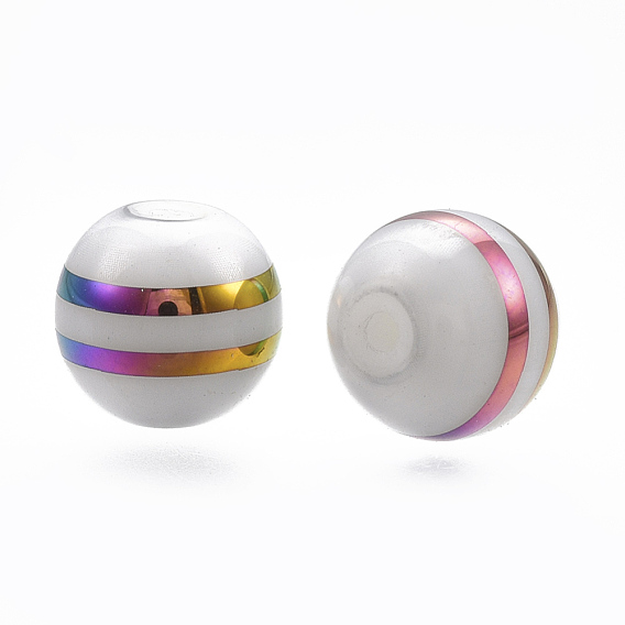 Perles en verre electroplate, Round stripe