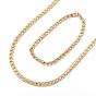 304 Stainless Steel Necklaces and Bracelets Jewelry Sets, Curb Chain