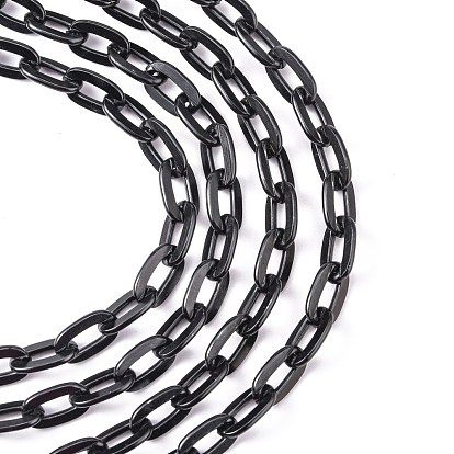 Алюминиевых кабелей цепи, несварные, Плоско-овальные, чёрные