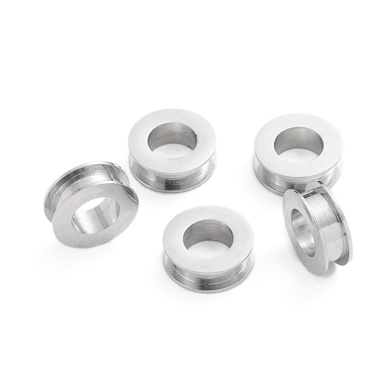 201 Stainless Steel European Bead Cores, Grommet for Polymer Clay Rhinestone Large Hole Beads Making, Column