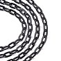 Aluminium Cable Chains, Unwelded, Flat Oval, Black