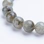 Pierre naturelle bracelets perles extensibles, avec alliage de perles d'entretoise, hamsa main / main de fatima / main de miriam