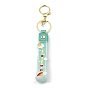 Cloud PVC Rope Keychains, with Zinc Alloy Finding, for Bag Quicksand Bottle Pendant Decoration