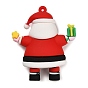 Christmas PVC Plastic Big Pendants, Santa Claus/Snowman Charm