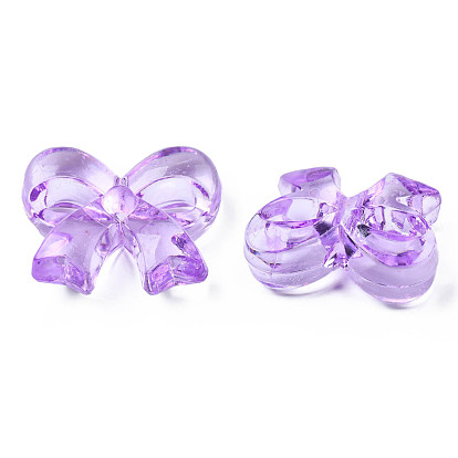 Perles acryliques transparentes, bowknot