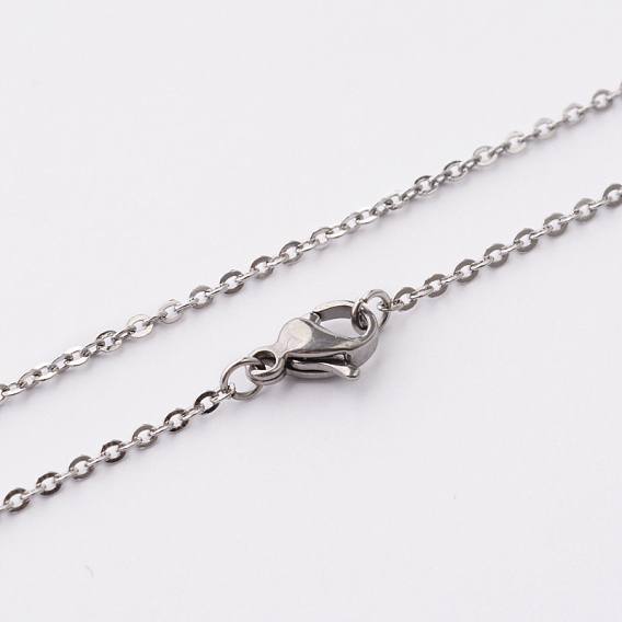 304 Stainless Steel Cable Chain Necklaces, with Lobster Claw Clasps, 20.5 inch(521mm)