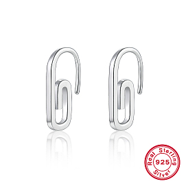 Rhodium Plated 925 Sterling Silver Vortex Dangle Earrings