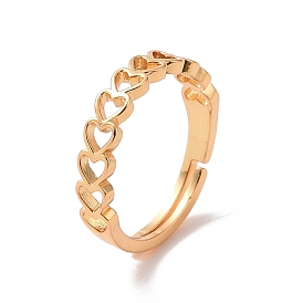Brass Heart Wrap Adjustable Ring for Valentine's Day, Cadmium Free & Lead Free