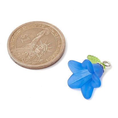 Kit de pendentifs en acrylique givré, fleur