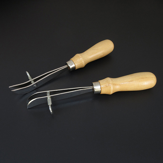 Bordeadora de cuero ajustable, con mango de madera, para herramientas artesanales de cuero hechas a mano diy
