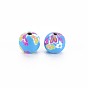 Handmade Polymer Clay Beads, for DIY Jewelry Crafts Supplies, Round