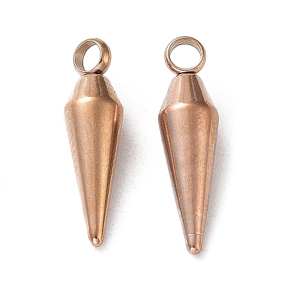 304 Stainless Steel Pendants, Cone Charm