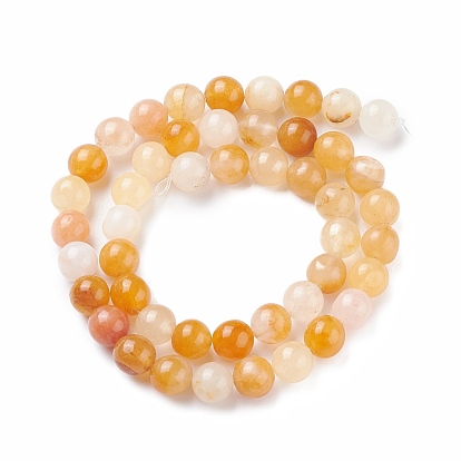 Natural Topaz Jade Bead Strands, Round