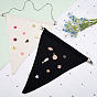 Fingerinspire 2Pcs 2 Colors Cloth Brooch Pin Display Organizer, with Cotton and Wood Finding, Triangle