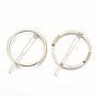 Alloy Hollow Geometric Hair Pin, Ponytail Holder Statement, Hair Accessories for Women, Cadmium Free & Lead Free, Ring