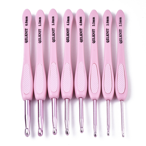 Aluminum Diverse Size Crochet Hooks Set, with ABS Plastic Handle, for Braiding Crochet Sewing Tools