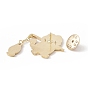 Pin de esmalte de gato y pez, insignia de aleación chapada en oro para ropa de mochila