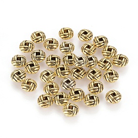 Zinc Alloy Spacer Beads, Cadmium Free & Lead Free, Flat Round, 6x3.2mm, Hole: 2mm