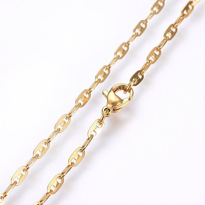 304 Stainless Steel Mariner Link Chain Necklaces
