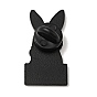 Pin de esmalte de palabra, Broche de conejo de aleación negra de electroforesis para ropa de mochila