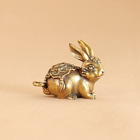 Easter Theme 3D Brass Pendants, Rabbit Charms