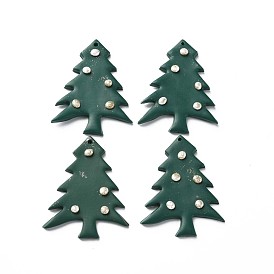 Pendentifs en argile polymère manuels, arbre de Noël